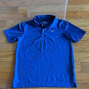 Vineyard Vines Boys Blue Polo Shirt Performance size S (8-10)